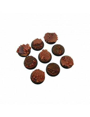 Old Factory Bases, Wround 30mm (5) 3 Old Factory Bases, Wround 30mm (5)