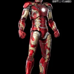 ThreeZero Infinity Saga Figurine 1/12 Dlx Iron Man Mark 43 (battle Damage) Limited Edition 17 Cm
