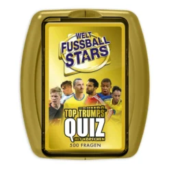 WINNING MOVES Stars Du Football Mondial Jeu De Cartes Top Trumps Quiz Allemand