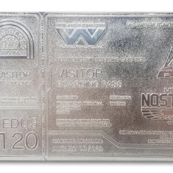 FANATTIK Alien - Nostromo Boarding Pass - Ticket Plaqué Argent Collector