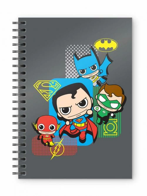 Dc Comics - Justice League Chibi - Cahier Spirale A5 3 Dc Comics - Justice League Chibi - Cahier Spirale A5