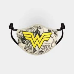 Difuzed Dc Comics- Masque Ajustable- Wonder Woman- Gris Et Jaune