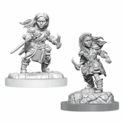 Wizkids D&d Nolzur's Marvelous Miniatures Pack 2 Miniatures à Peindre Halfling Rogue Female