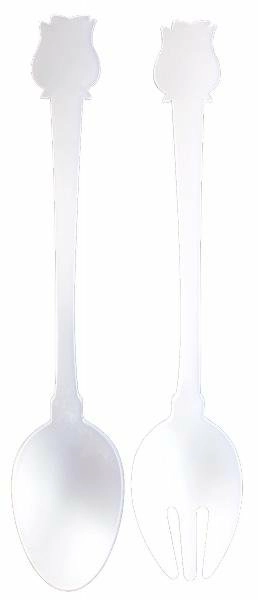 DISNEY - La Belle Et La Bête - Couverts à Salade 25cm - Ivoire 3 DISNEY - La Belle Et La Bête - Couverts à Salade 25cm - Ivoire