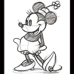 Pyramid International DISNEY - Framed 30X40 Print - Minnie Mouse Sketched Signle