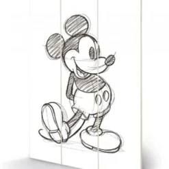 Pyramid International Disney - Impression Sur Bois 20x29.5 - Mickey Mouse Sketched
