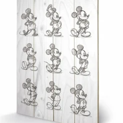 Pyramid International DISNEY - Impression Sur Bois 40X59 - Mickey Mouse Multi Black / White