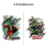 Dungeons & Dragons - Pack De 4 Stickers - 9x9cm -Magasin De Jouets dungeons dragons pack de 4 stickers 9x9cm