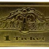 FANATTIK Fallout - Nuka World - Ticket Plaqué Or 24k Collector -Magasin De Jouets fallout nuka world ticket plaque or 24k collector
