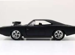 Jada Toys Fast & Furious 1/24 1970 Dodge Charger Matt Black Métal
