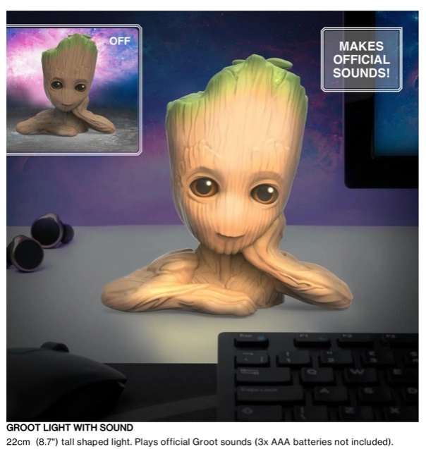 Guardians Of The Galaxy - Groot - Lampe Avec Son 3d 22cm 3 Guardians Of The Galaxy - Groot - Lampe Avec Son 3d 22cm