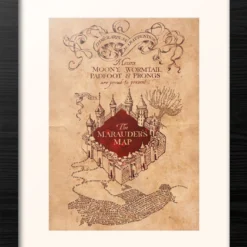 Harry Potter - Carte Du Maraudeur - Collector Print '30x40cm'