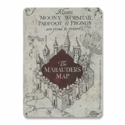 Logoshirt Harry Potter Panneau Métal Marauders Map 15 X 21 Cm