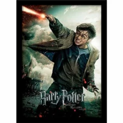 Harry Potter -reliques Mort Part 2 Wand" -impression Encadrée 30x40cm"