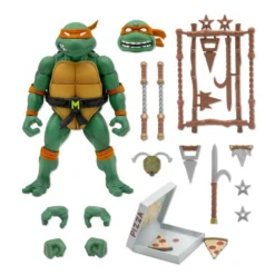SUPER7 Les Tortues Ninja Figurine Ultimates Michaelangelo 18 Cm