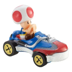MATTEL Mario Kart Hot Wheels Véhicule Métal 1/64 Toad (sneeker) 8 Cm