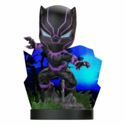 The Loyal Subjects Marvel Mini-diorama Superama Black Panther (kinetic Energy) Sdcc Exclusive 10 Cm