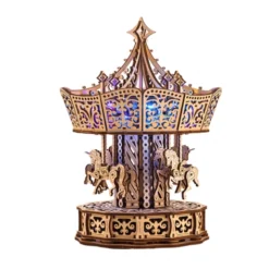 Mécanisme 3d En Bois - Carrusel Parisino Boîte à Musique- 440pcs