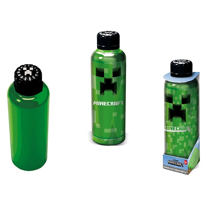 Minecraft - Bouteille En Acier Inoxydable 515ml 3 Minecraft - Bouteille En Acier Inoxydable 515ml