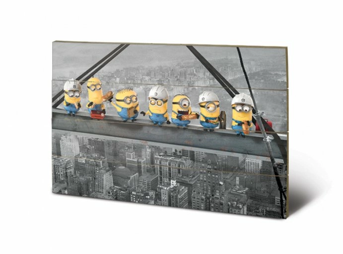 MINIONS - Impression Sur Bois 40X59 - Lunch On A Skyscraper 4 MINIONS - Impression Sur Bois 40X59 - Lunch On A Skyscraper – Image 2