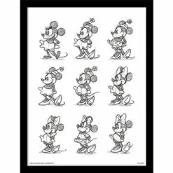 Minnie Mouse - Multi Sketchs - Impression Encadrée 30x40cm