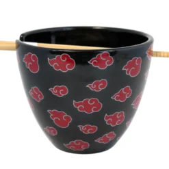 Naruto - Bol à Ramen Avec Baguette 470ml - Akatsuki Logo