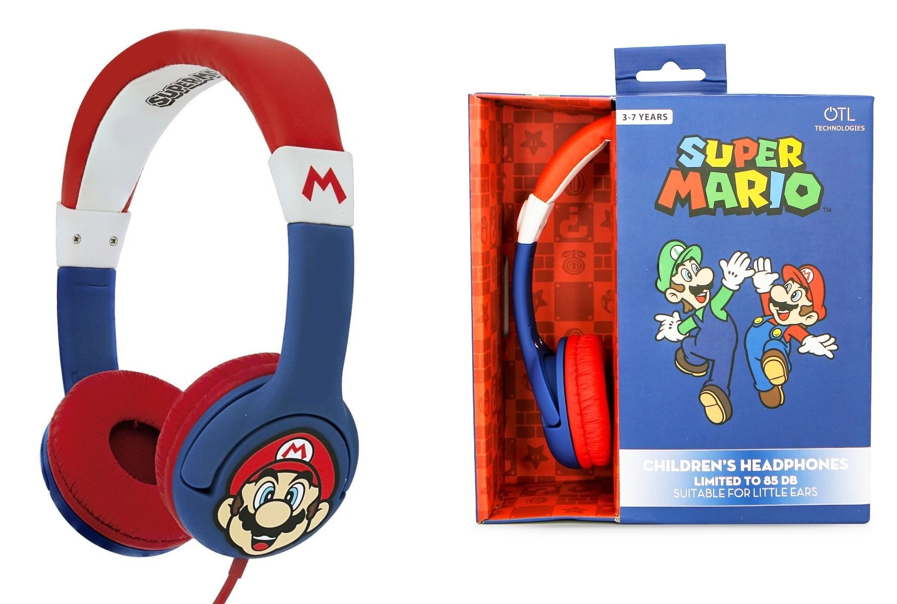Nintendo - Casque Audio Otl 3-7 Junior 85db - Super Mario - Casques 3 Nintendo - Casque Audio Otl 3-7 Junior 85db - Super Mario - Casques