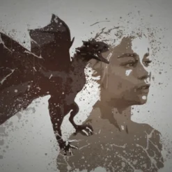 Pc Splatter - Magnetic Metal Poster 45x32 - Mother Of Dragons