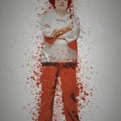 Pc Splatter - Magnetic Metal Poster 45x32 - Red
