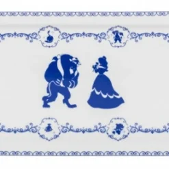 Plat à Cake Porcelaine Disney : La Belle Et La Bête
