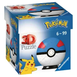 Ravensburger Pokémon Puzzle 3d Pokéballs: Super Ball (54 Pièces)