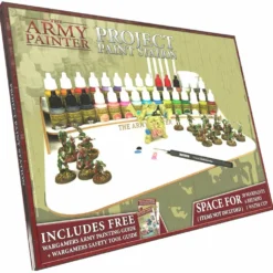Station De Projet Pour 30 Peintures Warpaints 7 Pinceaux Et 1 Gobelet à Eau