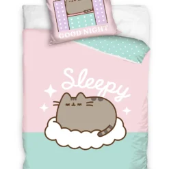 Pusheen - Parure De Lit 140x200cm + Coussin 60x70cm - 100% Cotton