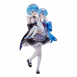 Sega Re:zero Starting Life In Another World Statuette Pvc 1/7 Rem & Childhood Rem 23 Cm