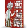Pyramid International RICK & MORTY - Impression Sur Bois 40X59 - Szechuan Sauce -Magasin De Jouets rick morty impression sur bois 40x59 szechuan sauce