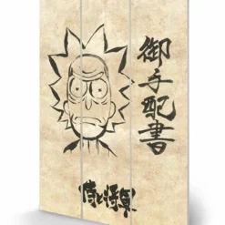 Rick & Morty - Wanted - Impression Sur Bois 20x29.5cm