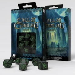 Set De Dés L'appel De Cthulhu - Noir & Vert (7)