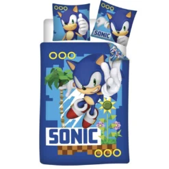 Sonic The Hedgehog Sonic - Parure De Lit 140x200cm - '100% Microfibre'