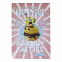 FANATTIK Spongebob Panneau Métal Krusty Krab