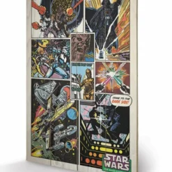 STAR WARS - Impression Sur Bois 40X59 - Retro Comic -Magasin De Jouets star wars impression sur bois 40x59 retro comic 599b05a787005
