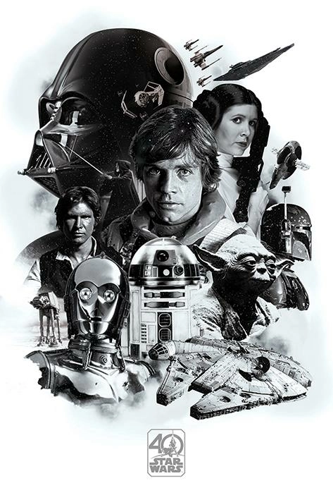 Pyramid International Star Wars - Poster 61x91 - 40th Anniversary Montage 3 Pyramid International Star Wars - Poster 61x91 - 40th Anniversary Montage