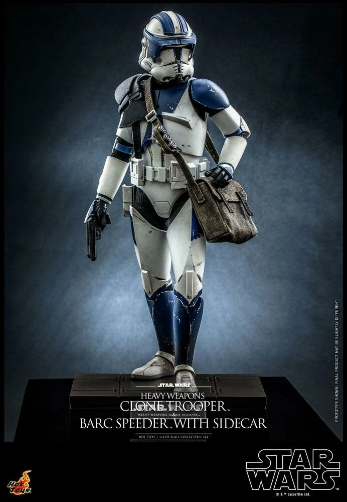 Hot Toys Star Wars The Clone Wars Figurine 1/6 Heavy Weapons Clone Trooper & Barc Speeder With Sidecar 30 Cm 8 Hot Toys Star Wars The Clone Wars Figurine 1/6 Heavy Weapons Clone Trooper & Barc Speeder With Sidecar 30 Cm – Image 6