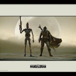 Star Wars - The Mandalorian : Duo - Impression Encadrée 30x40cm