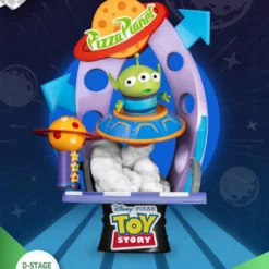 BEAST KINGDOM Toy Story Diorama Pvc D-stage Alien Racing Car 15 Cm