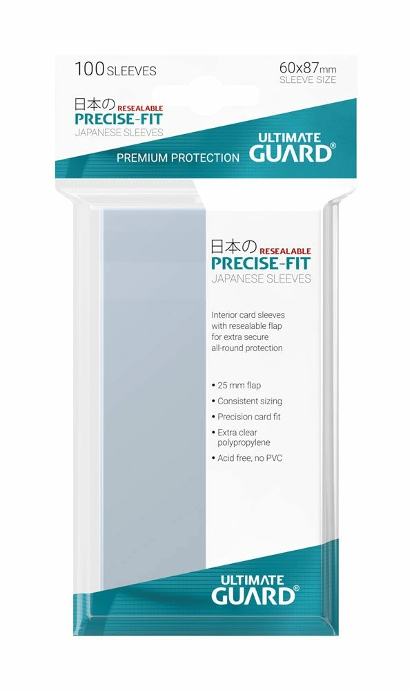 Ultimate Guard 100 Pochettes Refermables Precise-fit Sleeves Format Japonais Transparent 3 Ultimate Guard 100 Pochettes Refermables Precise-fit Sleeves Format Japonais Transparent