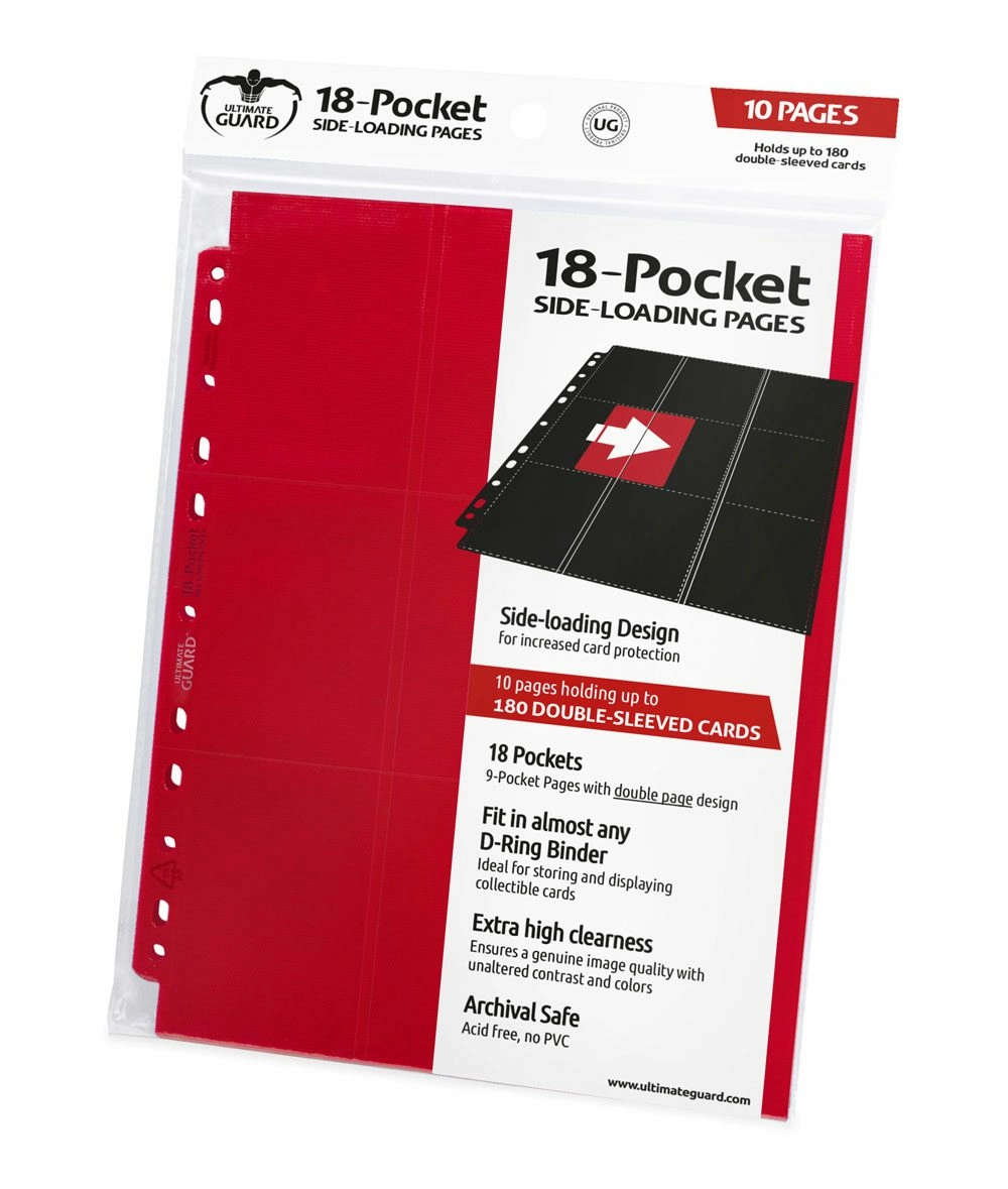 Ultimate Guard 18-pocket Pages Side-loading Rouge (10) 3 Ultimate Guard 18-pocket Pages Side-loading Rouge (10)