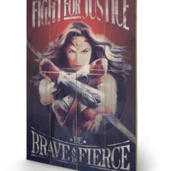 Pyramid International WONDER WOMAN - Impression Sur Bois 40X59 - Fight For Justice