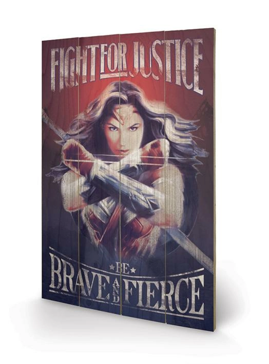 Pyramid International WONDER WOMAN - Impression Sur Bois 40X59 - Fight For Justice 3 Pyramid International WONDER WOMAN - Impression Sur Bois 40X59 - Fight For Justice